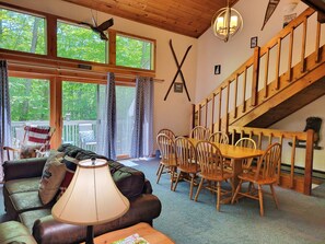 View towards dining area and deck