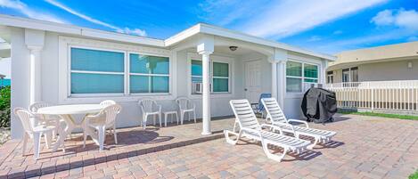 Private, oceanfront deck