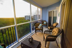 Watch the sunset from the balcony