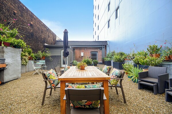 Patio, Flagstone, Furniture, Chair