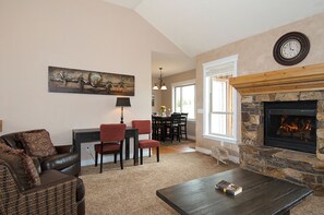 Teton Harmony ~ fireplace ~ function over fashion ~ is a heat source operated by thermostat, NOT an on/off switch