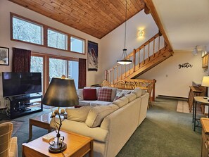 Views of TV and woods