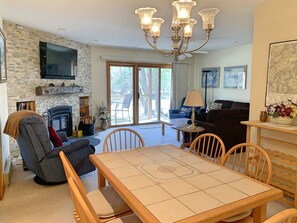 Dining Area towards living and deck