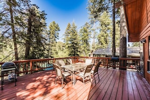 Large deck right off the kitchen with beautiful views!