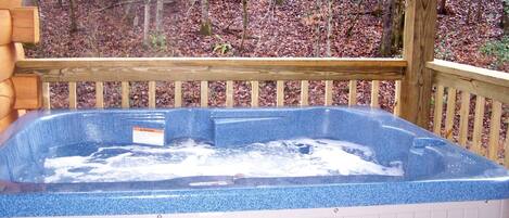 Large Hot Tub is perfect for relaxing after a long day of shopping and hiking.