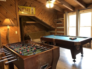 The Lodge - Game room with Foosball and Pool