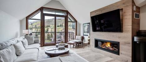 Indoors, Furniture, Living Room, Fireplace, Couch