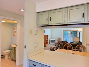From kitchen to bath and living area