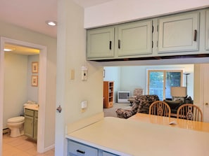 From kitchen to bath and living area