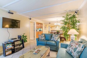 Enjoy a movie in the living area or just enjoy the view!