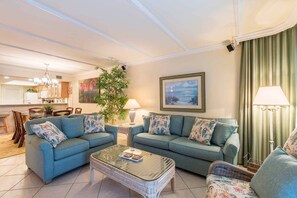 Plenty of space for everyone in the living area.