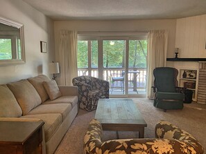 Living area with view of the river