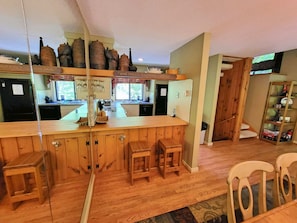 View to kitchen and stairs