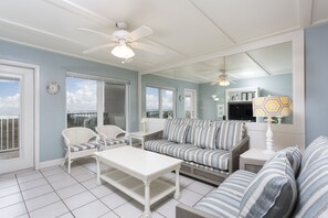Cuddle up on our family-friendly couches for a movie or game night.