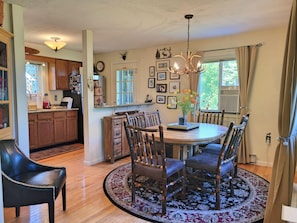 Dining area and kitchen
