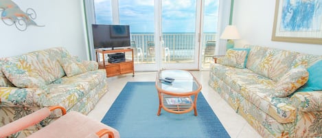 Coastal Living Room with Ocean Views