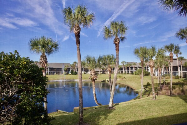 Lagoon view from enclosed lanai
