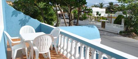 Private patio - Izamal #2, second floor unit, with a private patio to catch the sun and breeze.