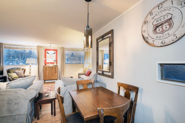 Enter the main floor to Dining and Living area.