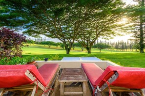 This lanai is pure peace?crisp morning air, golden hour light, and a front-row seat to the fairway?s quiet rhythm     KGV-14P6