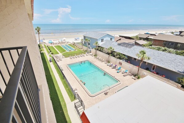 Incredible view of beach and pool