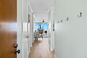 A peek to the ocean, welcomes you in to your peaceful stay