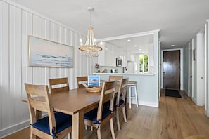 Open dining space just steps from the kitchen, perfect for entertaining