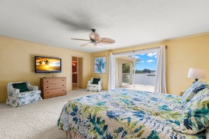 Master suite and view of the water