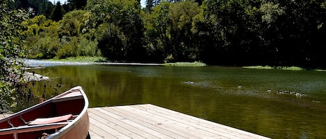 A serene view from the dock - secured year round, but available only when conditions are safe.