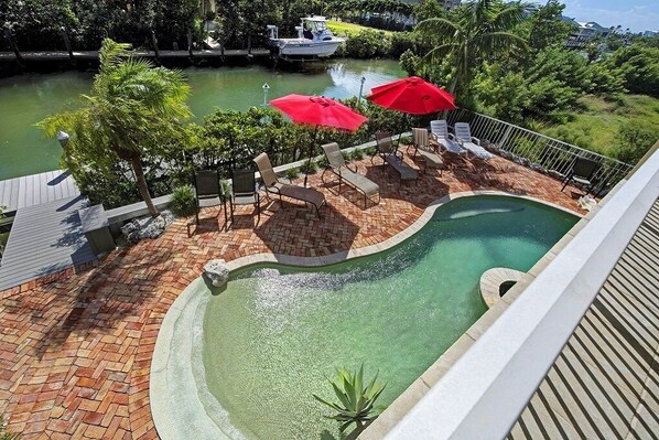 Pool and canal view 1