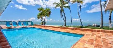 Pool and Patio with Open Water views 1