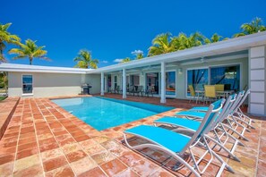 Pool and patio view 1