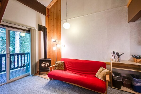 Living area with gas fireplace