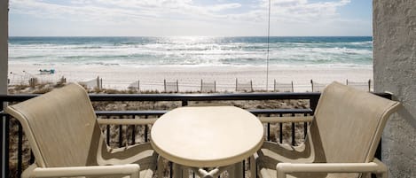 balcony seating and view