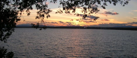 Sunset view from the cabin.