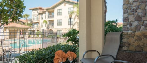 Enjoy the Patio with pool view