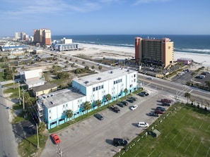 drone view of Beachview - drone view of Beachview, located in the entertainment district of Gulf Shores