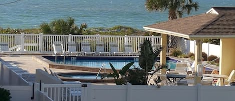 View from Balcony of Pool and Grill Area