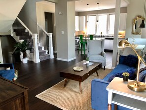 Open concept kitchen/dining/living perfect for bringing your group together. 