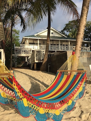 Hammocks on our beach