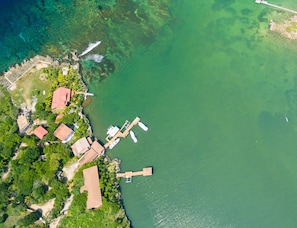 Aerial view of Mangrove Bight and Serenity Beach House