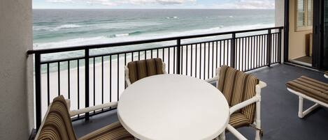 Balcony gulf view seating and chaise