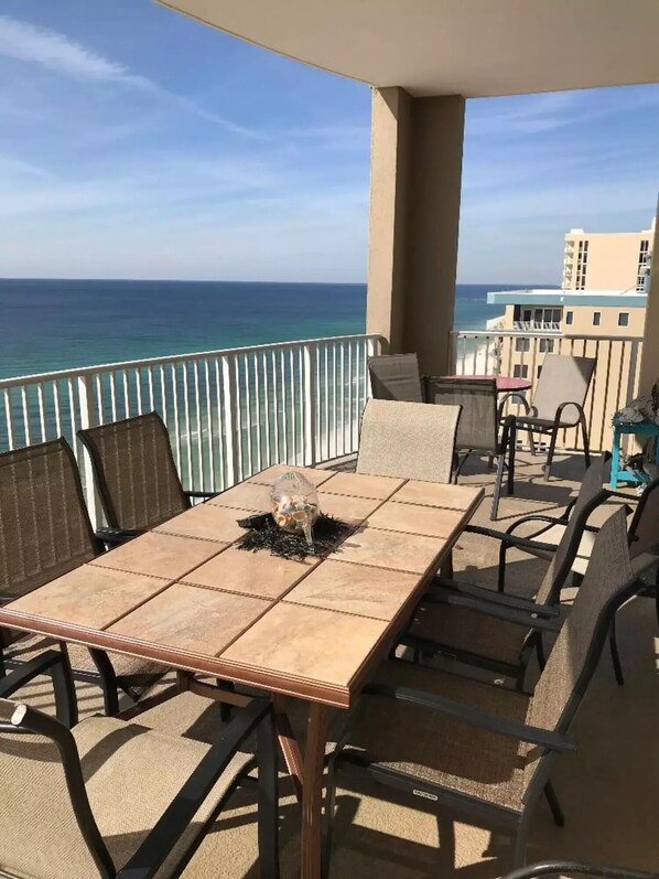 Balcony view looking West.
