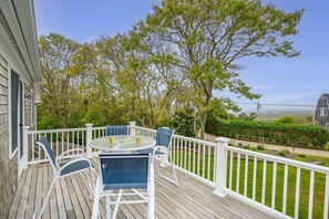 View from the second floor deck, right outside the Primary bedroom - 24 Sea Mist Lane Chatham Cape Cod New England Vacation Rentals