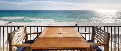 Balcony view - Bar height furniture!