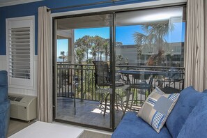 Seaside 232 - Balcony Off Living Area with Oceanside View - Sliding door to the oceanview balcony.