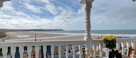 Stunning views of Woolacombe beach from the balcony