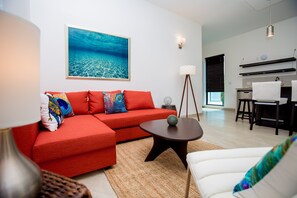 Sleeper sofa in living room