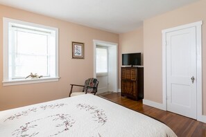 The first bedroom also includes it own television