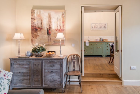 The Smithy, Crookham - sitting room and kitchen